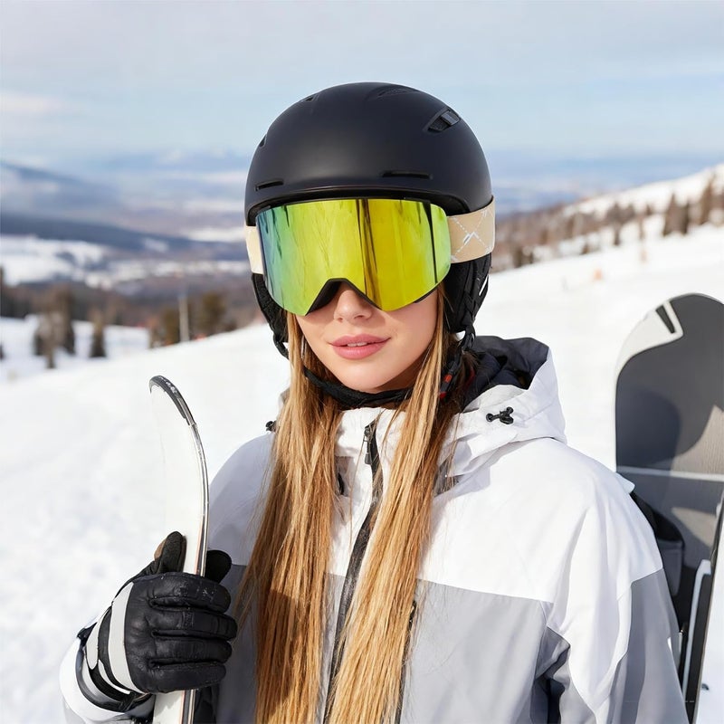 MXJ Gear Ski Goggles OTG for Women Men Adult Youth,YH693C Magnetic Snowboard Goggles,Winter Snow Goggles for Skiing Skating - Image 5